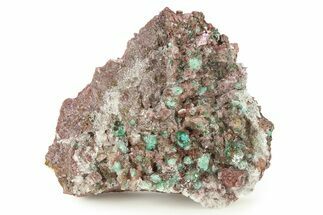 Rosasite, Malachite, and Selenite on Ferroan Dolomite - Morocco #290825