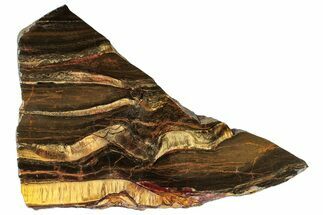 Polished Packsaddle Tiger Eye Slab - Western Australia #290948