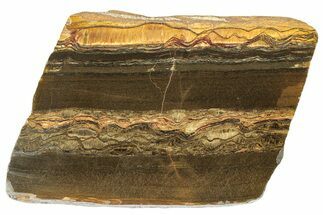 Polished Packsaddle Tiger Eye Slab - Western Australia #290956