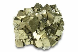 Gleaming Pyrite Crystal Cluster - Peru #291932