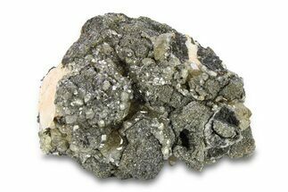 Cerussite Crystals with Bladed Barite on Galena - Morocco #291042