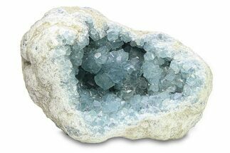 Crystal Filled Celestine (Celestite) Geode - Madagascar #287130