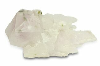 Spotted Phantom Quartz Crystal Cluster with Epidote - China #290409