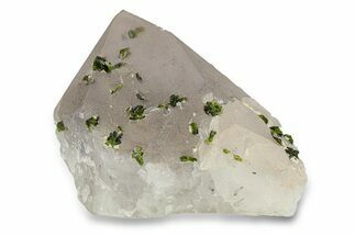 Quartz Crystal Cluster with Epidote and Hematite Phantoms - China #290422