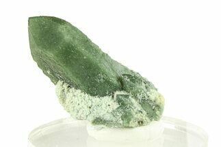 Green Hedenbergite Included Quartz Cluster - Mongolia #294206