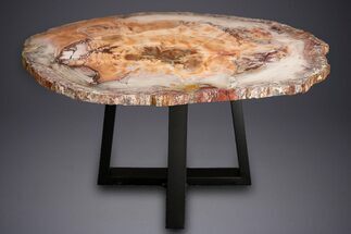 Wide Brilliant Red Petrified Wood Table #297299