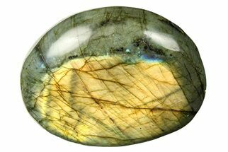 Flashy, Polished Labradorite Palm Stone - Madagascar #290537