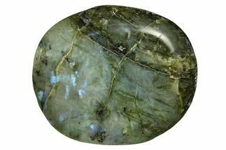 Flashy, Polished Labradorite Palm Stone - Madagascar #290542