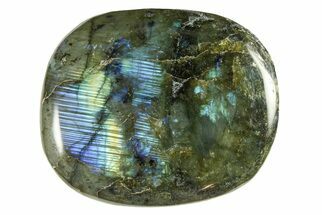 Flashy, Polished Labradorite Palm Stone - Madagascar #290544