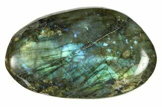 Flashy, Polished Labradorite Palm Stone - Madagascar #290545