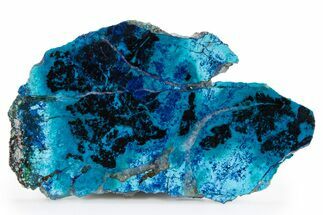 Vibrant Chrysocolla and Shattuckite Slab - Mexico #301702