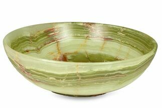 Polished Green Banded Calcite Bowl - Pakistan #301309