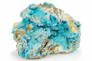 Blue Veszelyite Crystals on Botryoidal Hemimorphite - Congo #302225