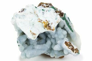 Stunning Druzy Quartz on Chrysocolla and Malachite - DR Congo #302251