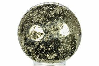 Polished Pyrite Sphere - Peru #302280