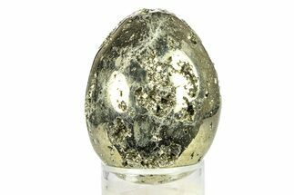 Polished Pyrite Egg - Peru #302360