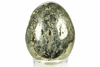 Polished Pyrite Egg - Peru #302383