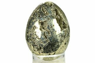 Polished Pyrite Egg - Peru #302391