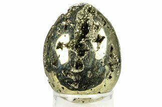 Polished Pyrite Egg - Peru #302395