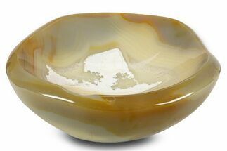 Polished Banded Agate Bowl - Madagascar #302613