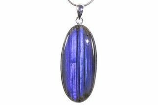 Brilliant Blue Labradorite Pendant with Chain #302807