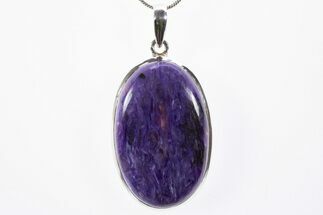 Siberian Charoite Pendant (Necklace) - Sterling Silver #303175