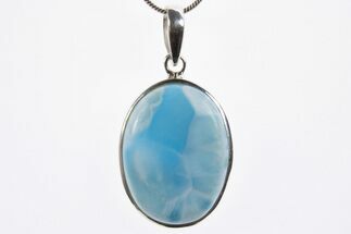 Stunning, Larimar Pendant (Necklace) - Sterling Silver #303222