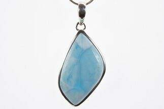 Stunning, Larimar Pendant (Necklace) - Sterling Silver #303232