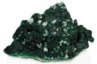 Cerussite Crystals on Sparkling Botryoidal Malachite - Congo #304340