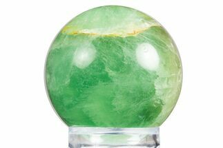 Polished Green Fluorite Sphere - Madagascar #304645