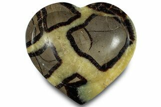 Polished Heart-Shaped Septarian Dish - Madagascar #304715