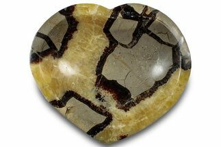 Polished Heart-Shaped Septarian Dish - Madagascar #304721