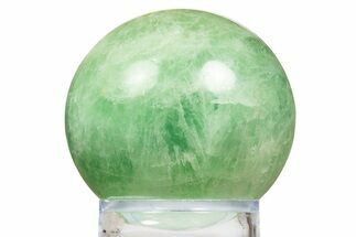 Polished Green Fluorite Sphere - Madagascar #304745