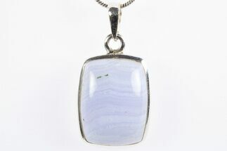 Blue Lace Agate Pendant (Necklace) - Sterling Silver #305015