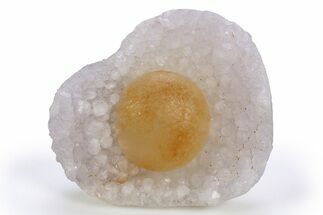 Botryoidal Red-Orange Fluorite on Quartz - India #306011