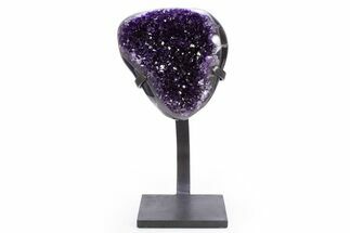Amethyst Geode With Metal Stand - Uruguay #306898