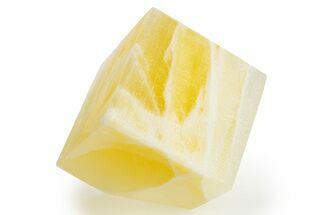 Polished Orange Honeycomb Calcite Cube - Utah #307748