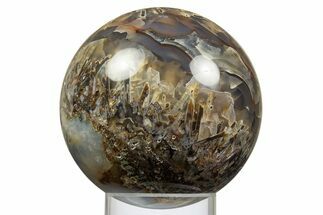 Polished Turkish Stick Agate Sphere - Turkey #308261