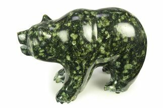 Realistic Polished Serpentine Stone Bear - Oklahoma #308408