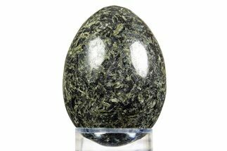 Polished Green Actinolite Egg - California #308846