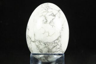 Polished White Magnesite Egg - South Africa #308851