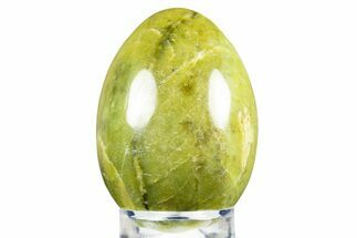 Polished Green Epidote Egg - Mexico #309096