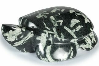Polished Chinese Writing Rock Turtle - California #309062