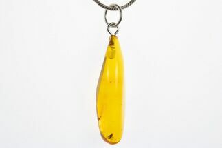 Polished Baltic Amber Pendant (Necklace) - Contains Fly! #311008