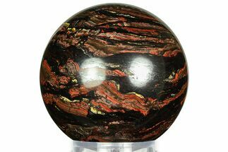 Polished Tiger Iron Stromatolite Sphere - Billion Years #311594