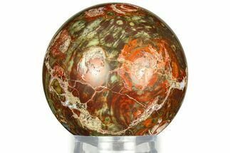 Polished Spiderweb Jasper Sphere - Oregon #311741