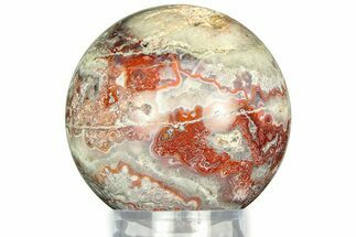 Polished Crazy Lace Agate Sphere - Mexico #311742