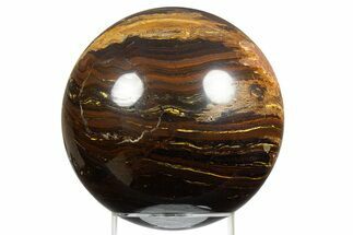 Polished Tiger Iron Stromatolite Sphere - Billion Years #311717