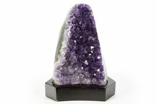 Grape Jelly Amethyst Geode With Wood Base - Uruguay #314209