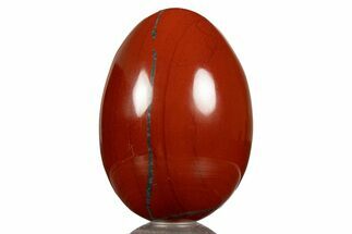 Polished Red Jasper Egg with Agate Pockets - South Africa #313487